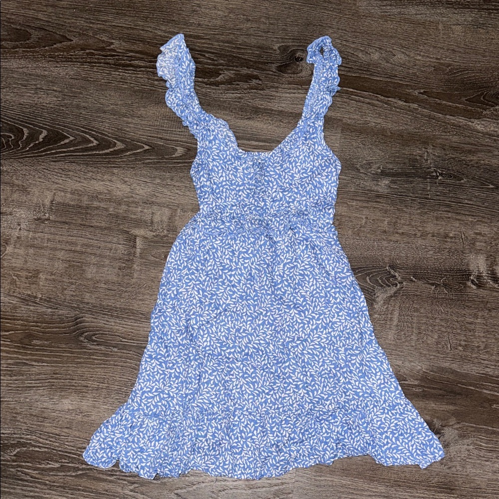 Blue Floral Mini Dress